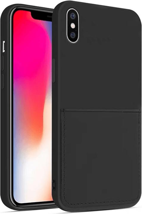 Image du produit mobileup Étui en silicone avec emplacement pour carte pour iPhone XS Max - Noir (Apple iPhone XS Max)
