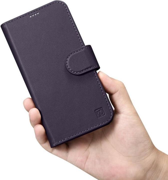 Produktbild iCarer Wallet Case 2in1 Cover iPhone 14 Pro Max Anti-RFID Leather Flip Case Dark Purple (WMI14220728 (Apple iPhone 14 Pro Max)