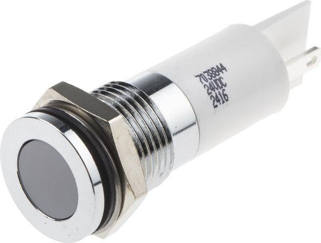Image du produit RS PRO 14mm flush satin chrome LED, white 24Vdc
