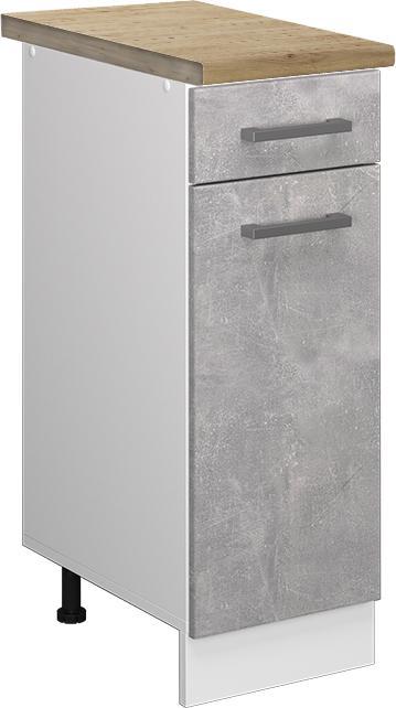 Beton, Goldkraft Eiche, Weiss