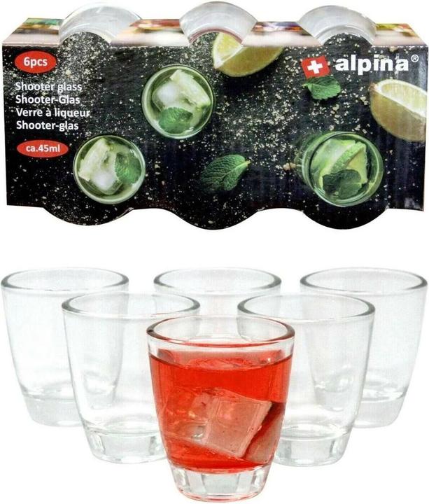 Image du produit alpina Verres à liqueur 45 ml 6 pièces. (0.45 dl, 6 x, Verre à fusil)