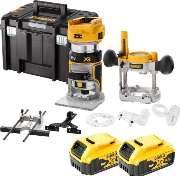 Actual product image DeWalt DCW 604 P2 Battery combi-moulder 18V 55 mm + 2x battery 5.0Ah + charger + TSTAK