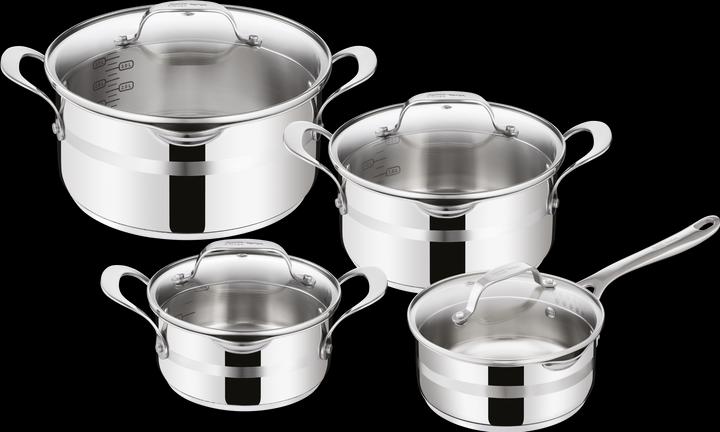 Tefal Jamie Oliver Cook Smart 7tlg (24 cm, Pfannenset + Topfset, Edelstahl)