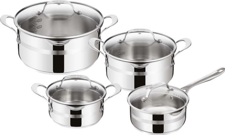 Actual product image Tefal Jamie Oliver Cook Smart 7 pcs (24 cm, Pan set + pot set, Stainless steel)