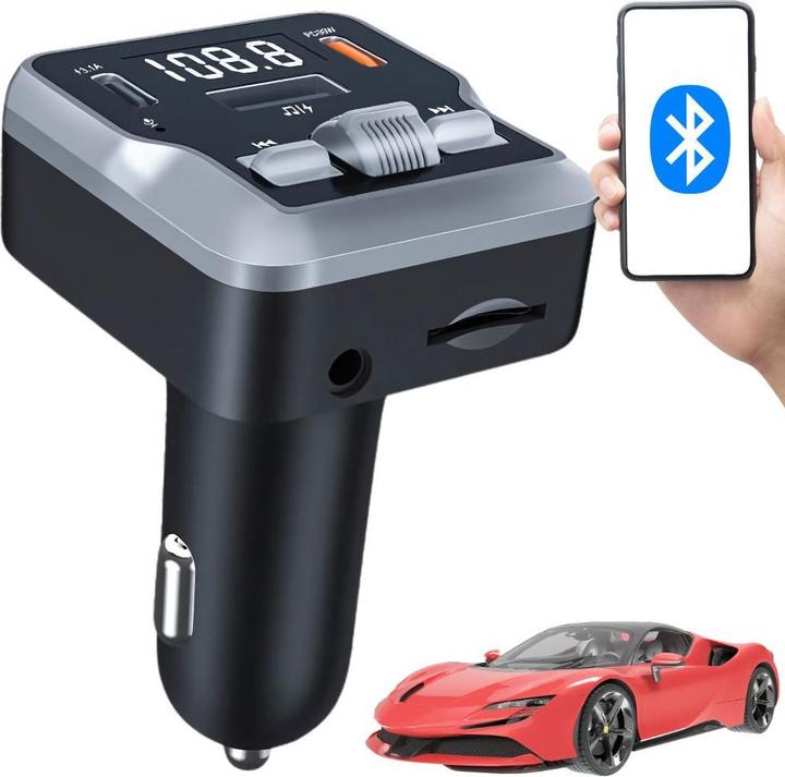 Produktbild Extralink Transmiter Fm Bluetooth ładowarka 2x USB Karta Sd