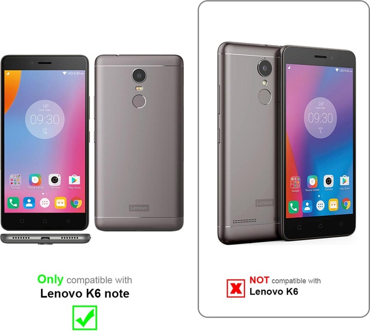 Produktbild Cadorabo Book Jeans Optik Cover (Lenovo K6 Note)
