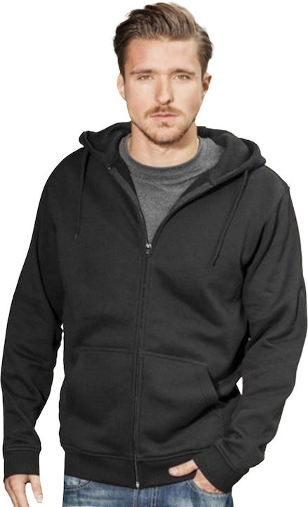 Actual product image Build Your Brand Mens Plain Full Zip Hoodie (S)