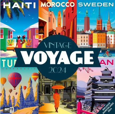 Produktbild Vintage Voyage - Reiseposter - Kalender 2024 - 30x30 (Deutsch)