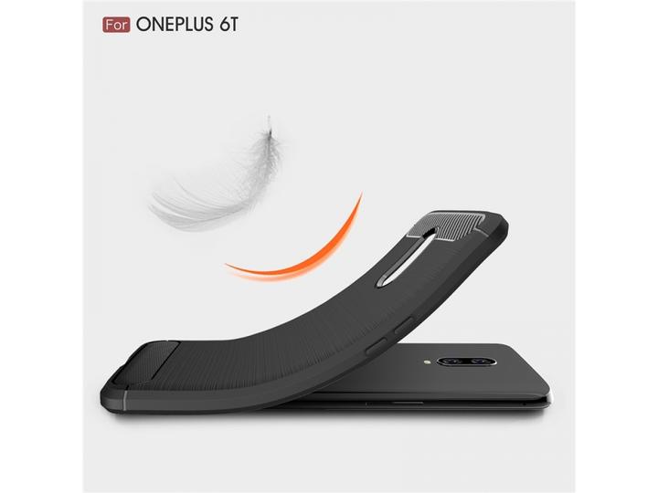 Produktbild Screenguard OnePlus 6T Hülle Carbon Brushed Soft TPU (OnePlus 6T)