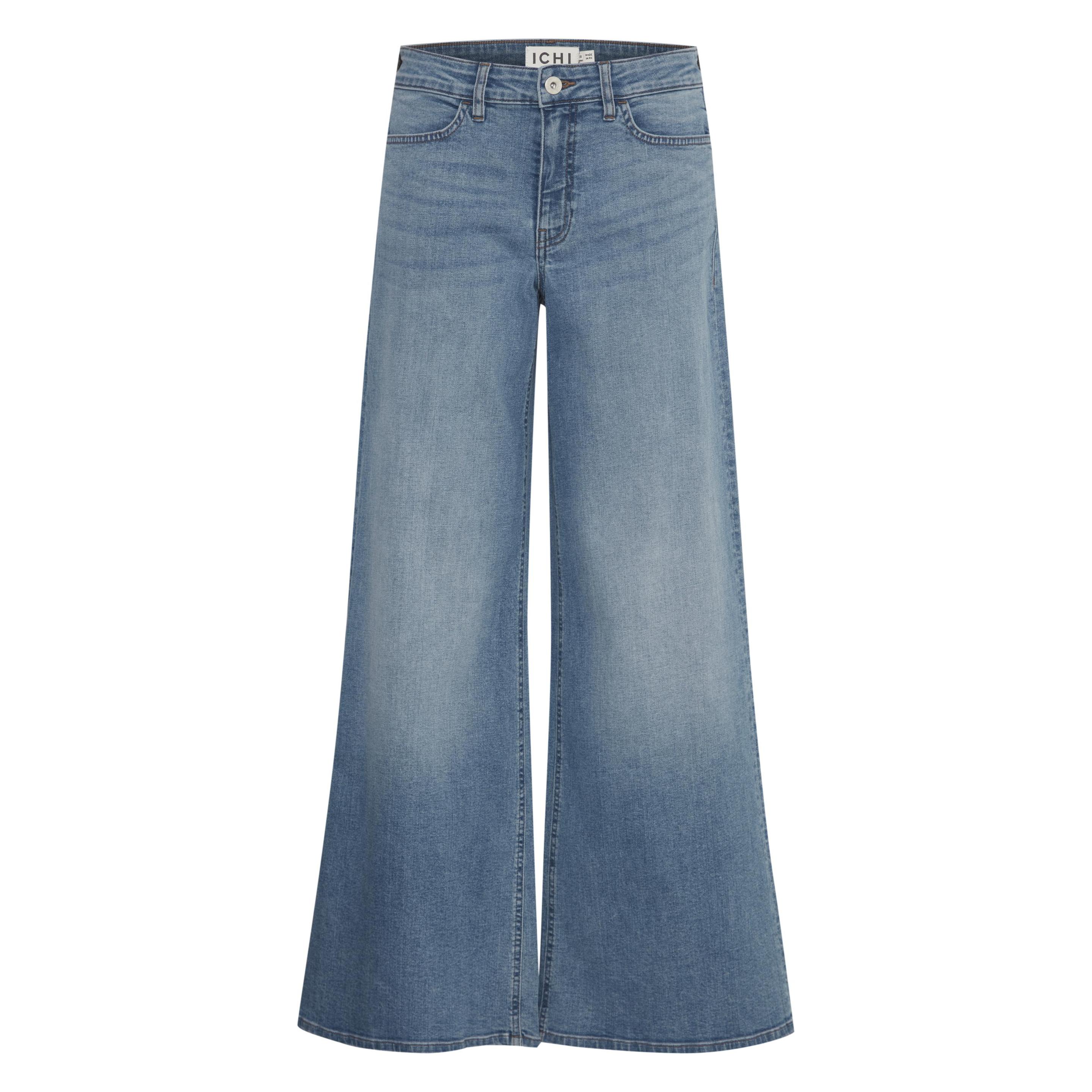 Ichi, Vrouwen, Jeans, Ihtwiggy Wide Dames Broek - Maat 30/34, Blauw, (W30/L34)