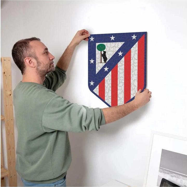 Productafbeelding Iconic Atletico Madrid - Logo - Houten Puzzel Maat M (270 stukjes) (270 onderdelen)