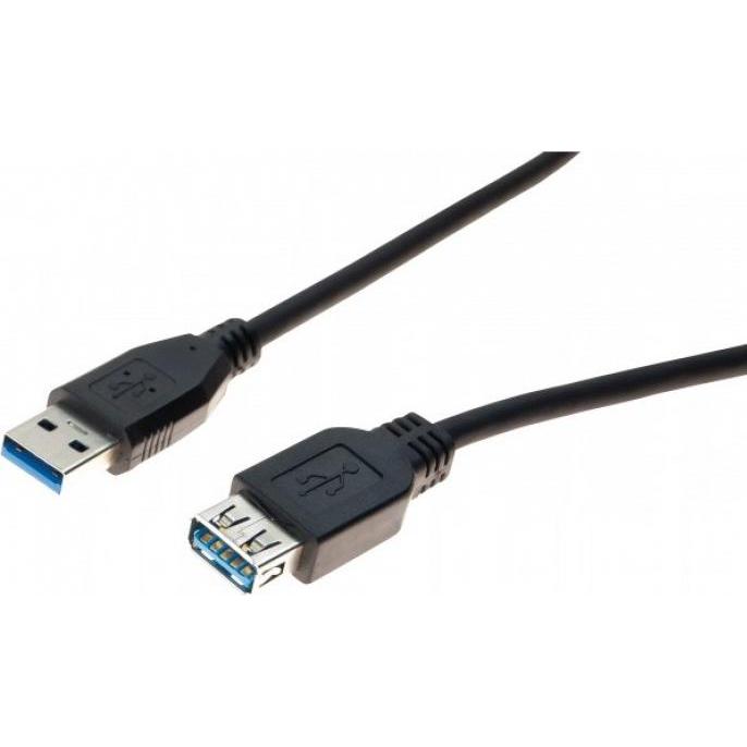 Exertis Connect USB 3.0 Verlängerungskabel, USB 3.0 St. A / USB 3.0 Bu. A, schwarz, 5,0 m (5 m, USB 3.2 Gen 1), USB Kabe...
