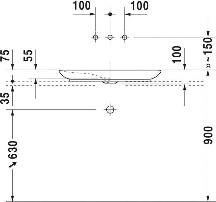 Produktbild Duravit Aufsatzbecken PURAVIDA o ÜL HLB 700x420mm geschli o HL weiss WG (420 mm, 700 mm)