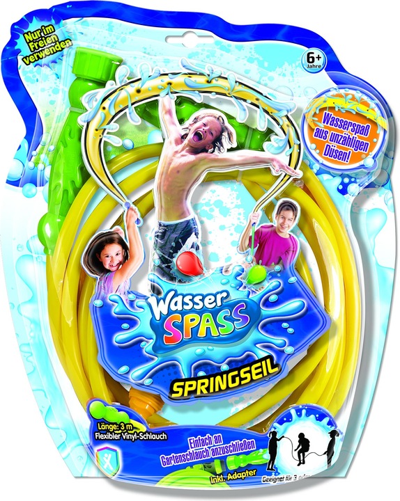 Actual product image Neutral Children's water sprinkler skipping rope yellow (270 cm)