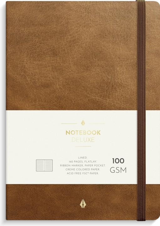 Mayland-Burde Burde notebook Deluxe A5 brown (A5, Lined, Hardcover)