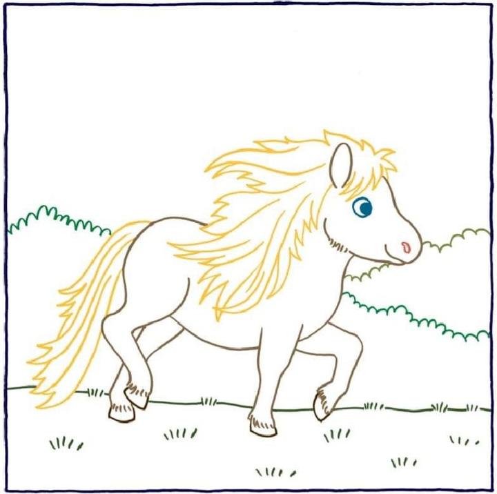 Actual product image Magic Paper Coloring Book Horses