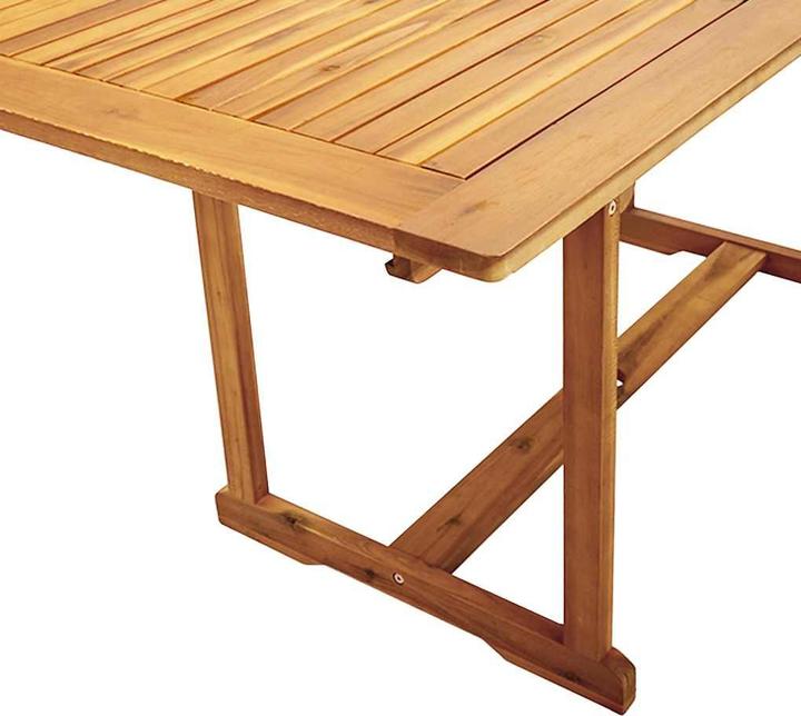 Immagine prodotto vidaXL Mobili da giardino set da pranzo set da giardino 7 pezzi in legno massiccio di acacia textilene (100 cm)