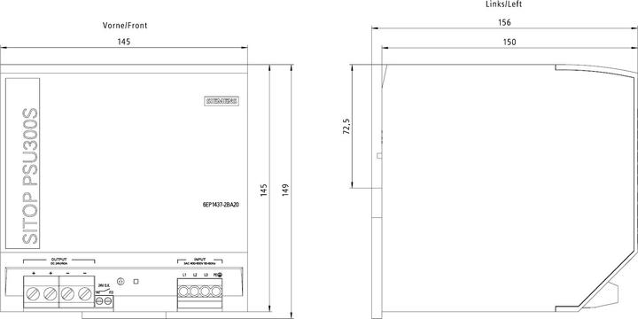 Produktbild Siemens Hutschienen-Netzteil (DIN-Rail