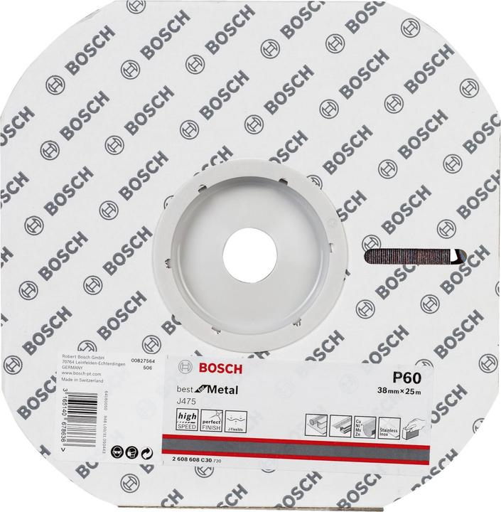 Produktbild Bosch Professional Zubehör Schleifrolle J475 Best for Metal, Gewebeschleifrolle, 38 mm x 25 m, 60 (60)