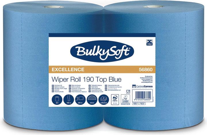 BulkySoft Cleaning wipe 190 Blu Professional - 2 rolls (2x)