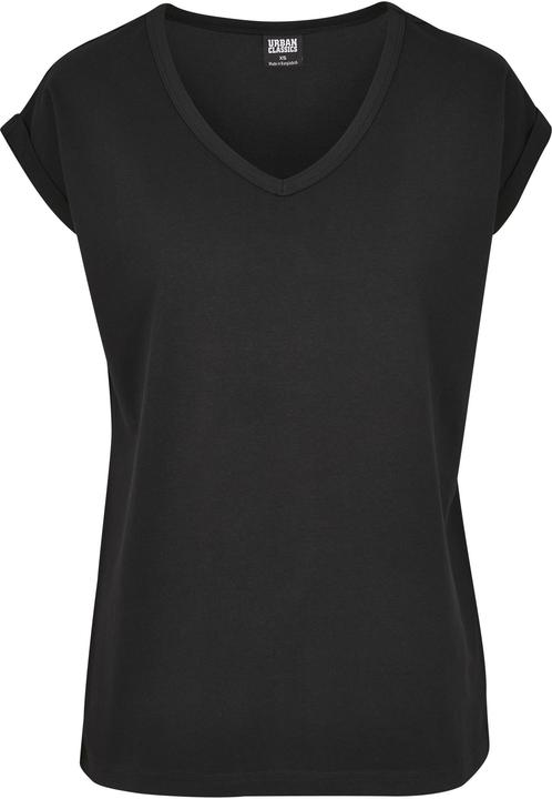 Actual product image Urban Classics Ladies Round V-Neck Extended Shoulder Tee (S)