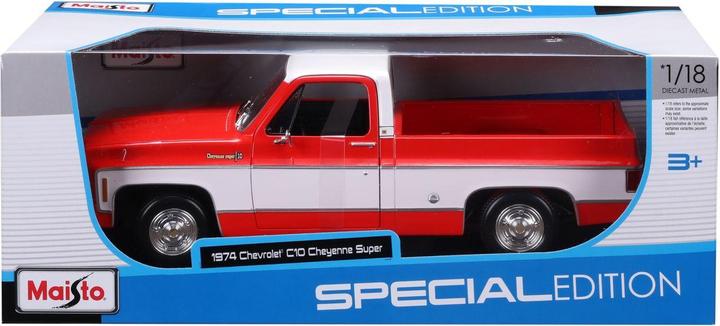 Actual product image Maisto Chevrolet Cheyenne Super C10 1974 1/18 rot