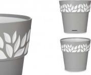 Produktbild Kerbl Stefanplast Pflanzgefäss Cloe Rund Wasserreserve Grau (20 x 19 cm)