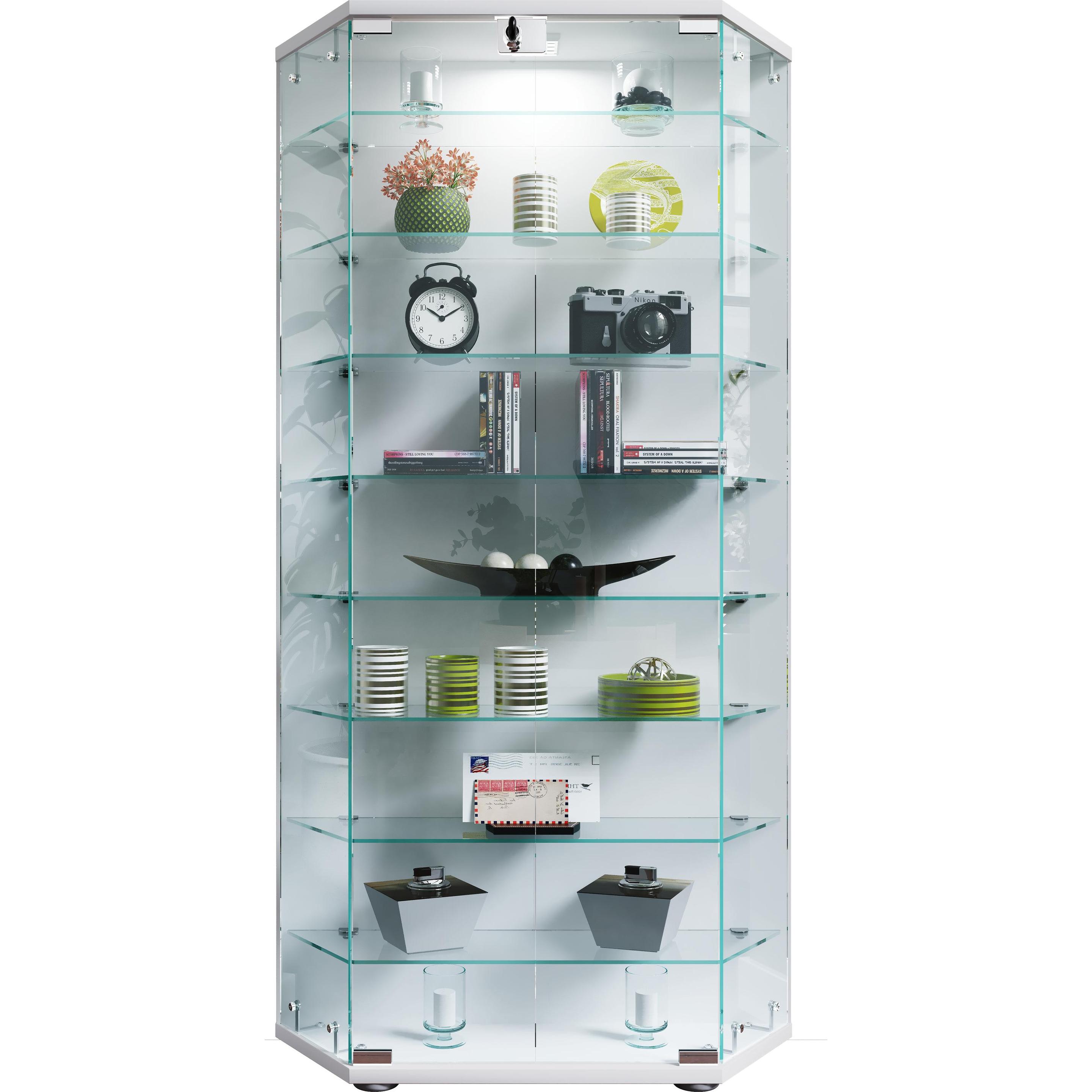 Thumbnail - VCM, Vitrine + Buffetschrank, Holz Glas Stand Vitrine Regal Cenila XL (83 x 17 x 114 cm)