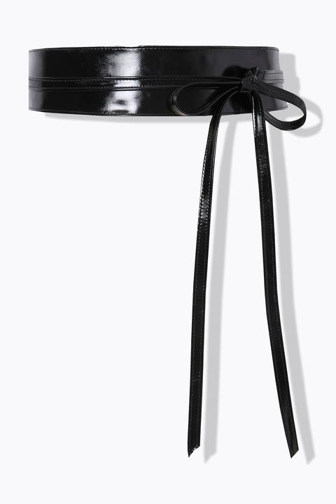 Actual product image Ulla Popken Ledergürtel, Metallic-Schimmer, Bindegürtel