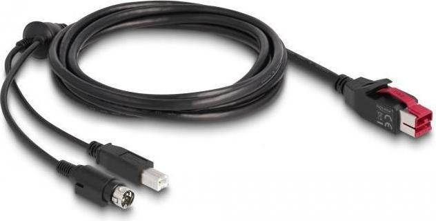 Immagine prodotto Delock 85489 Cavo PoweredUSB spina 24 V (3 m, USB 2.0)