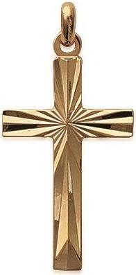 Lara PENDENTIF Plaqué or - CROIX - 29 MM (Laiton)