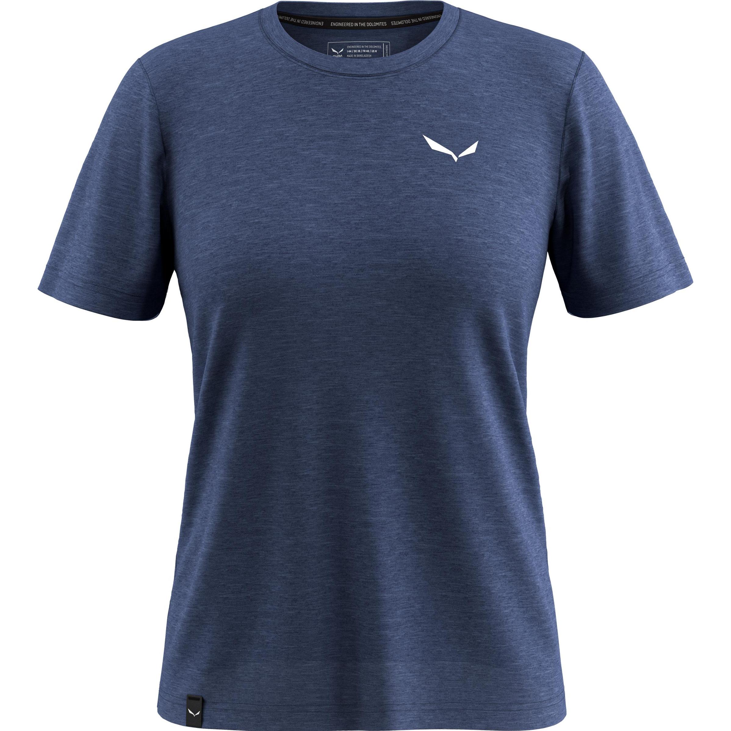 Salewa, Damen, Funktionsshirt, Eagle Minilogo Merino T-Shirt Damen (38), Blau, 38