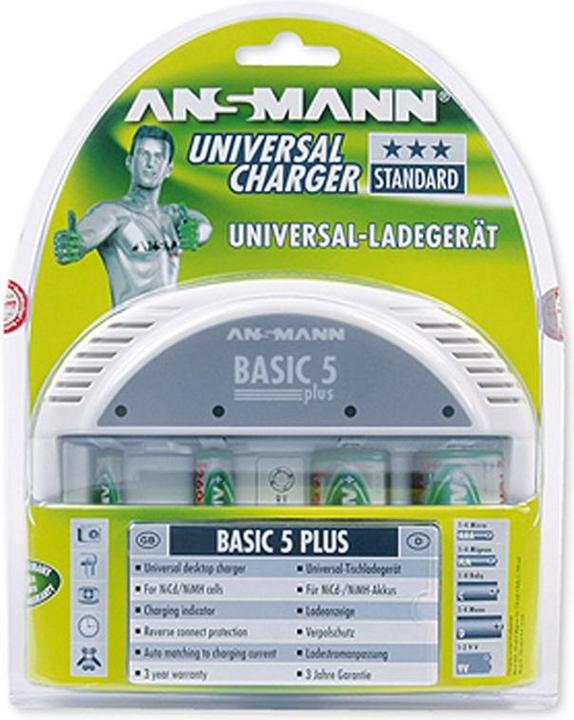 Produktbild Ansmann Basic 5 Plus (4 Stk., 9V Block, Ladegerät ohne Akku)