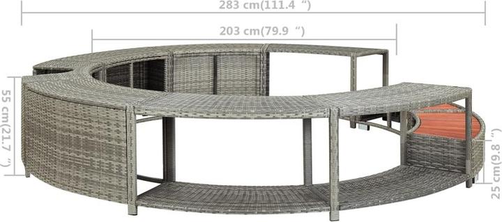 Actual product image vidaXL Whirlpool Umrandung
