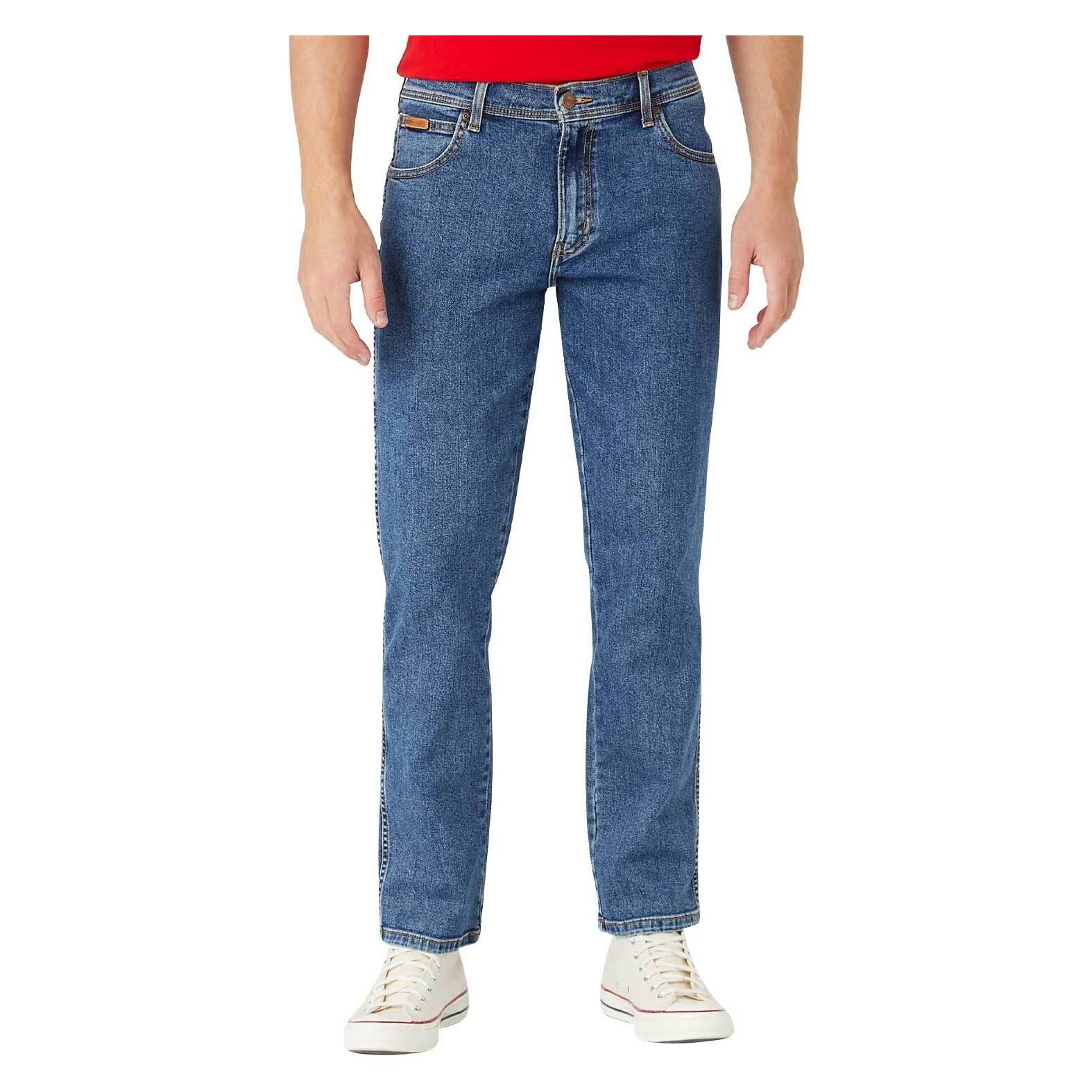 Wrangler, Herren, Jeans, Texas Stretch Jeans Stonewash, Blau, (W33/L36)