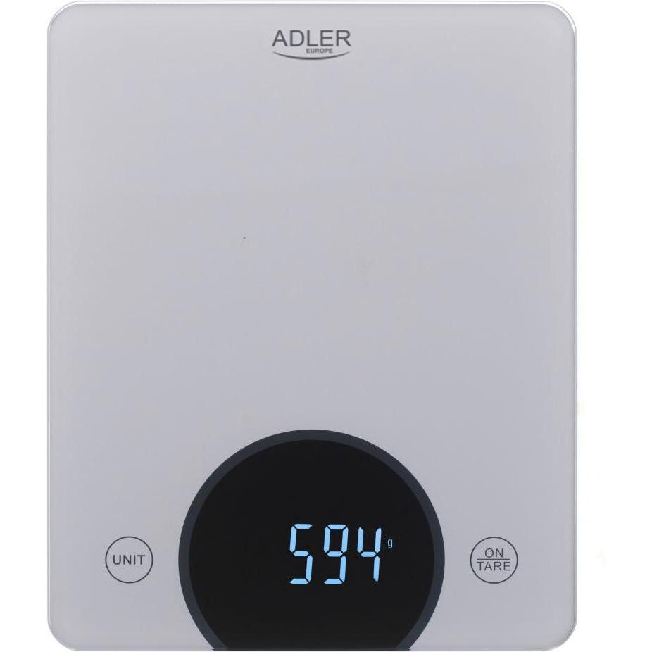 Adler AD 3173S kitchen scale Grey Built-in Rectangle Electronic kitchen scale, Küchenwaage, Grau