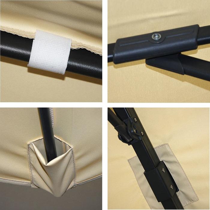 Produktbild Mendler Alu Gastronomie-Luxus-Ampelschirm, 3,5x3,5m - 10443 (3.50 m)