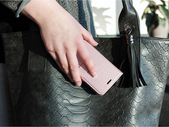 Actual product image Mobiparts Saffiano Wallet Case Samsung Galaxy S8 Pink (Samsung Galaxy S8+)