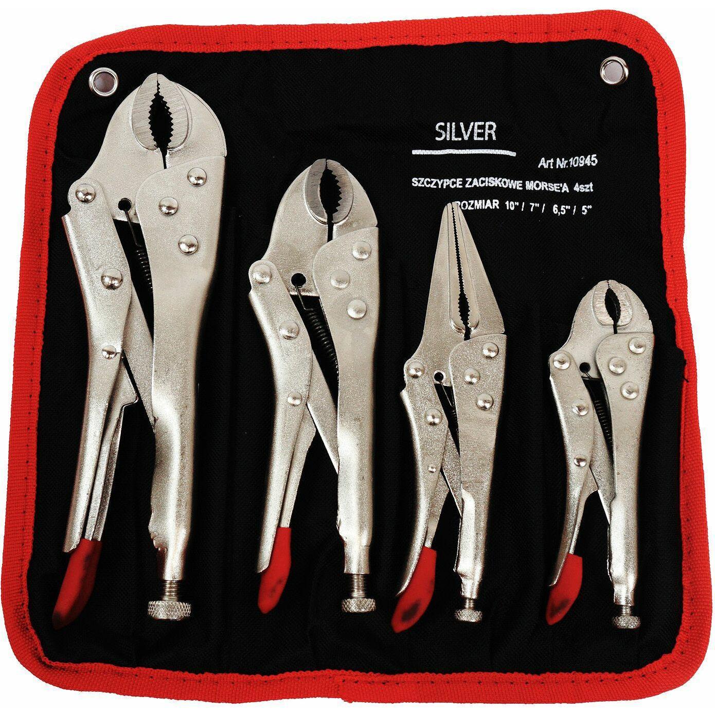Silver, Zange, Sidabrinis morsea žnyplės 250 mm 4 vienetai (10945) (250 mm)