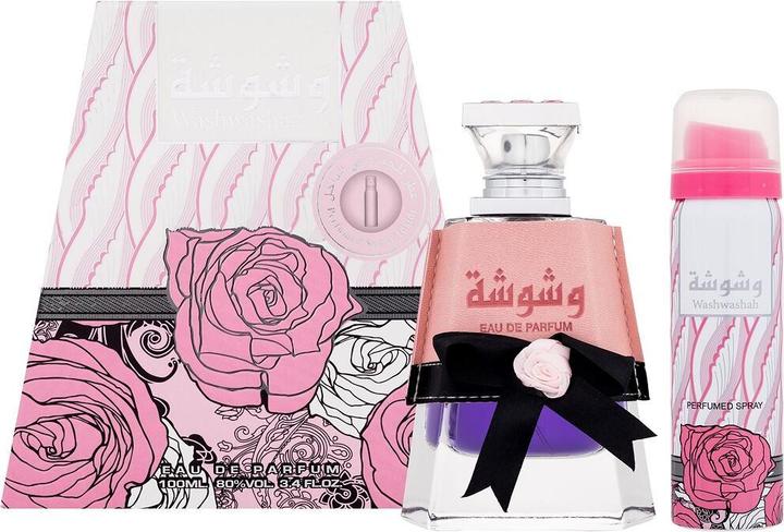 Actual product image Lattafa Perfumes Washwashah by Eau De Parfum Spray Plus 1.7 oz Deodorant 100 ml (Eau de parfum, 100 ml)