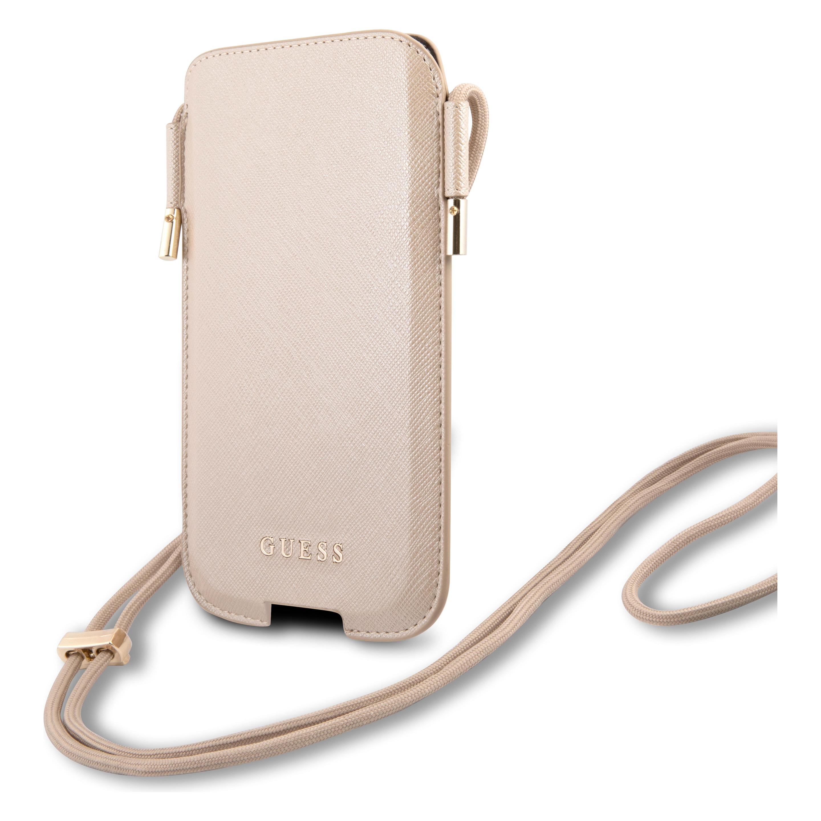 Guess Bag (Apple IPhone 12, Universal), Smartphone Hülle, Gold