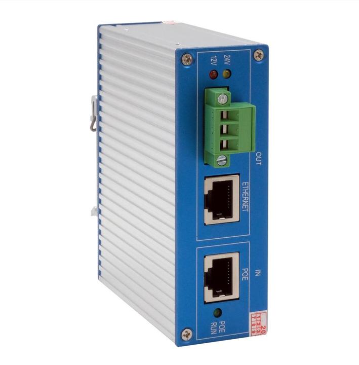 Actual product image Exsys Ethernt PoE++ Splitter 10/100/1000M 802.3bt,24VDC/2A/48W (PoE Splitter)