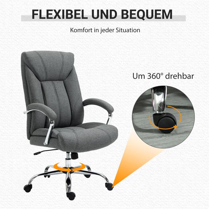 Immagine prodotto Vinsetto Sedia da ufficio Design ergonomico, rivestimento in poliestere traspirante