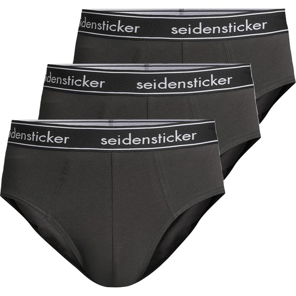 Seidensticker, Herren, Unterhosen, 3er Pack Cotton Flex Mini Slip / Unterhose, Schwarz, (XL, 3er Pack)