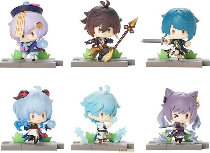 Mihoyo Genshin Impact pack 6 figurines Battle Scene Collection Liyue Edition 6 cm