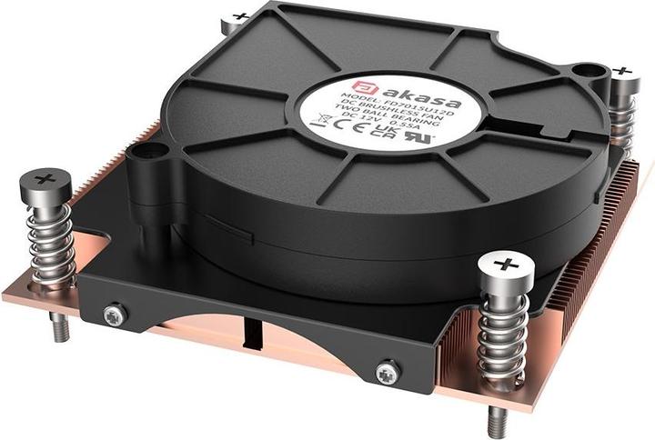 Actual product image Akasa 1U Intel LGA 1700 CPU cooler - copper (28.30 mm)