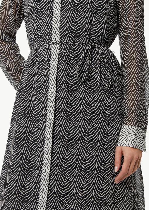 Image du produit Comma Kleid Chiffon-Kleid mit Hemdkragen und Bindeband (32)