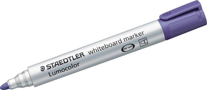 Actual product image Staedtler Lumocolor whiteboard marker 351 bullet tip, single product, violet (Violet, 2 mm, 10 x)