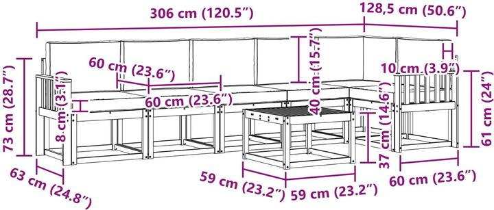 Produktbild vidaXL Outdoor-Sofa