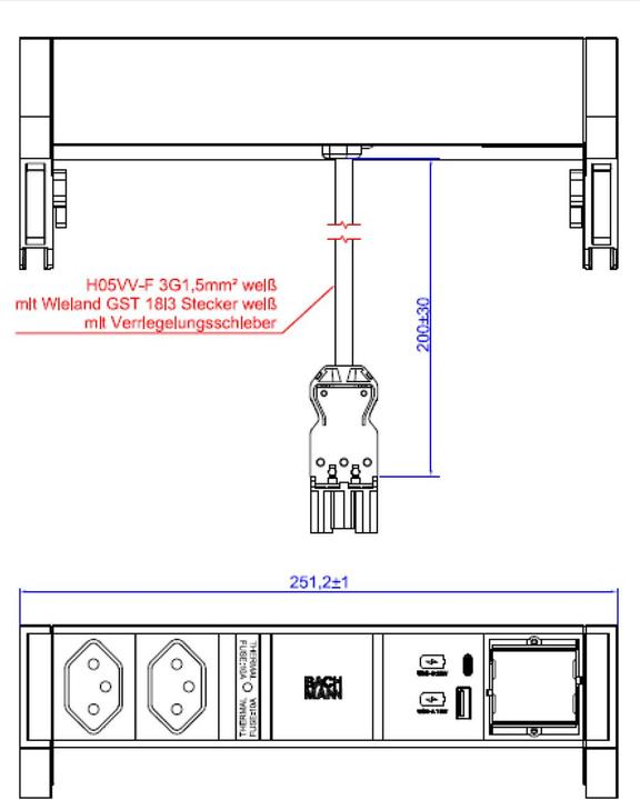 Actual product image Bachmann BACH socket strip (2x, Type 13)